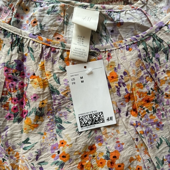 H&M Floral Tunic Sz Medium NWT - Picture 3 of 3